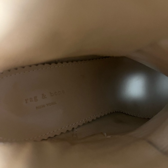Rag & Bone Suede Caramel Heeled Ankle Boots - Picture 4 of 7
